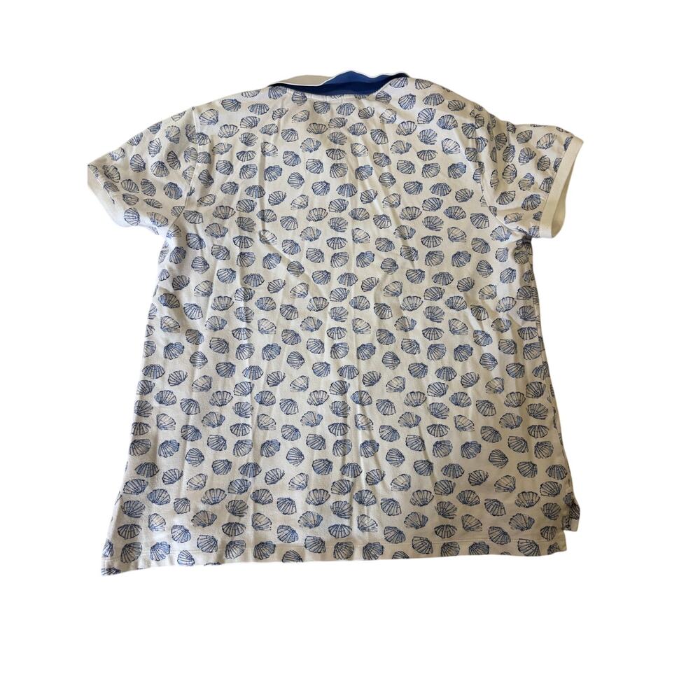 Lands’ End Printed Polo Shirt – Seashell Pattern – Women’s Large - Picture 4 of 4